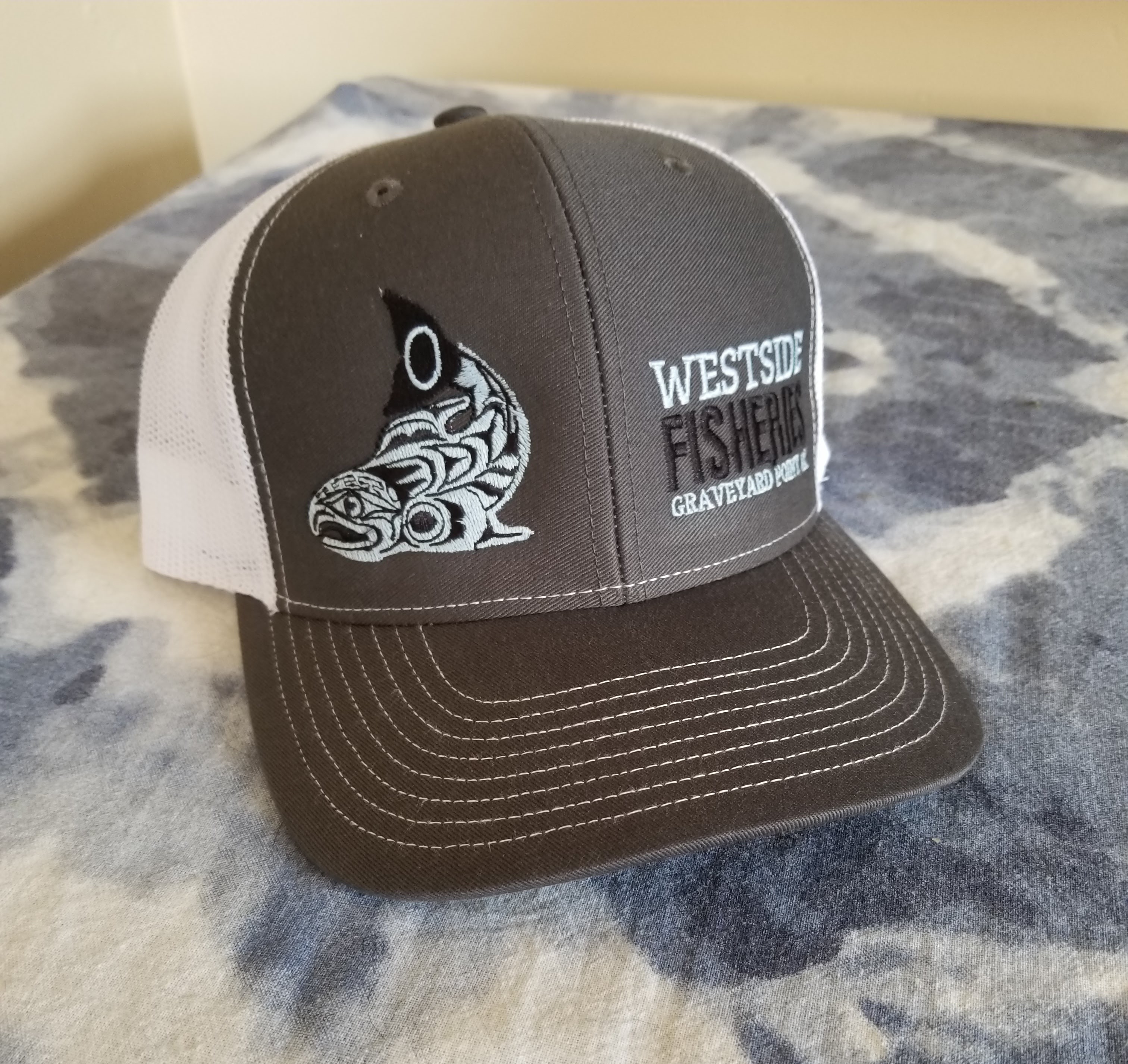 Fishing hat product sample Westside fisheries